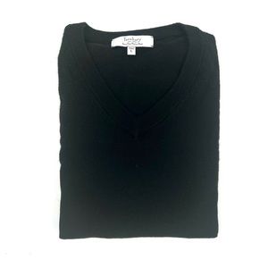 Turnbury wool sweater, black, size Large, 100% Merino wool